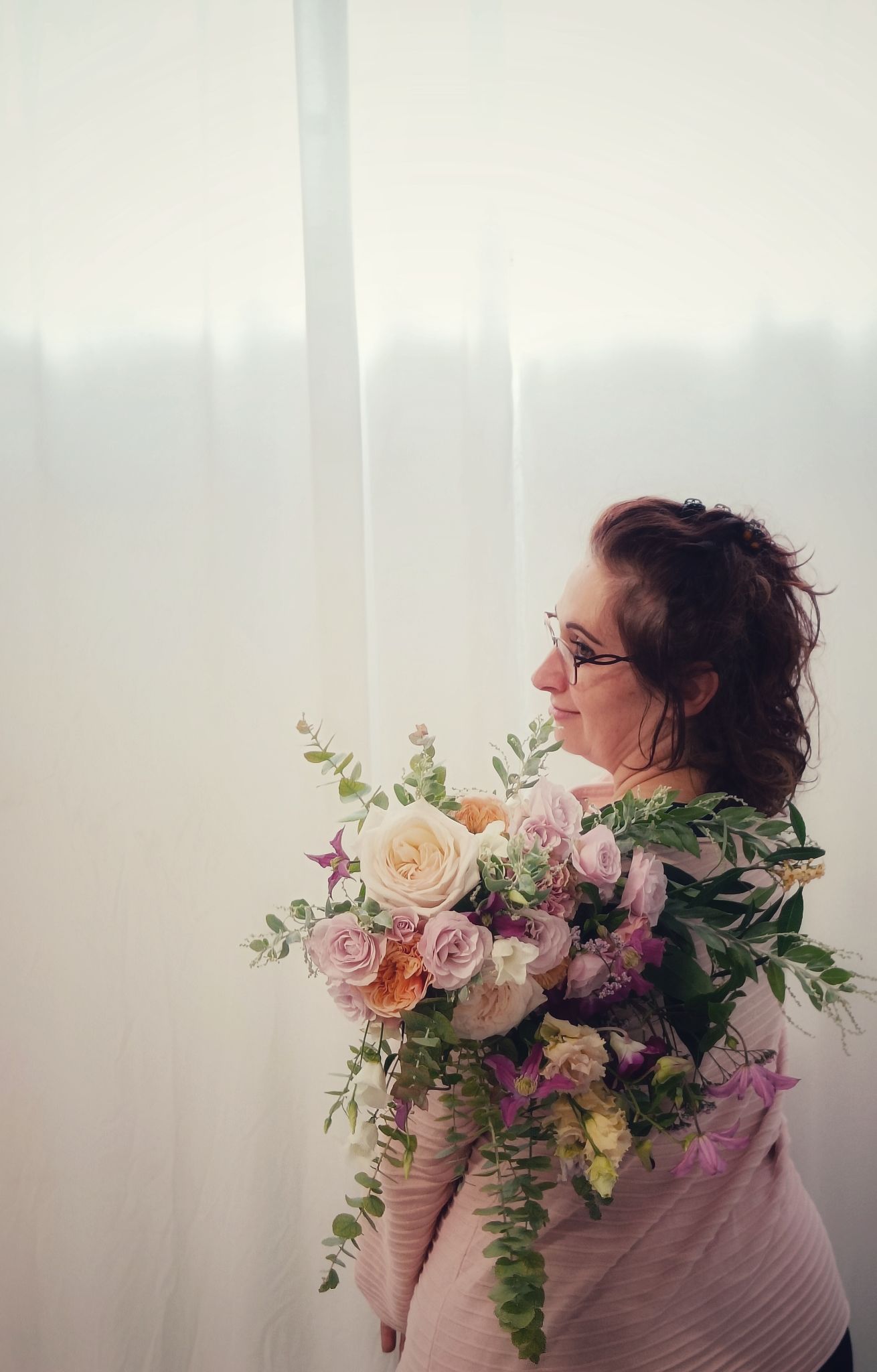 Bouquet mariee cascade champetre