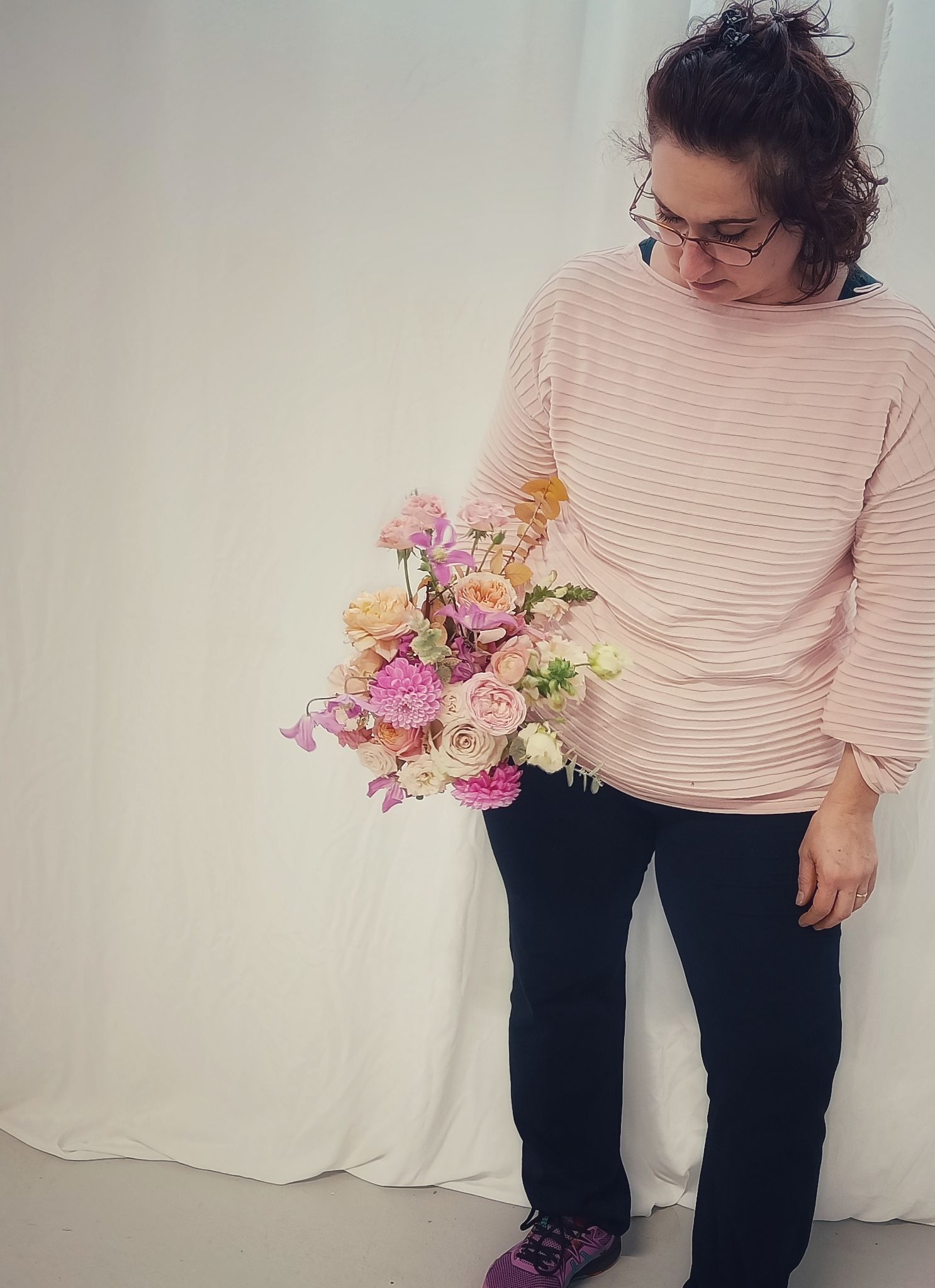 Bride bouquet mariee pastel pink