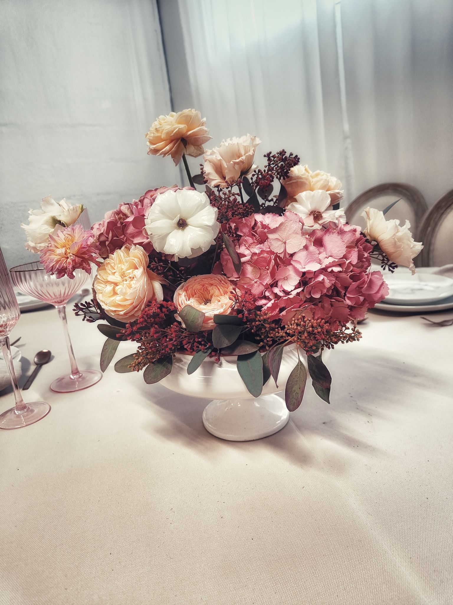 Centre table bas mariage boheme