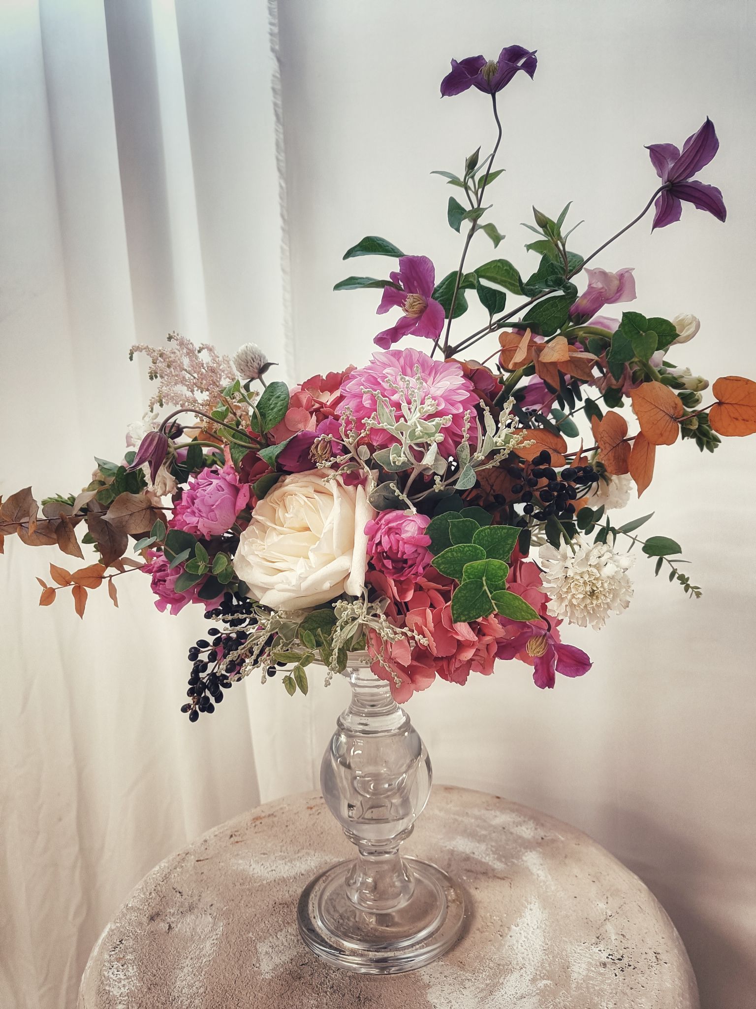 Centre table mariage destructure fineart