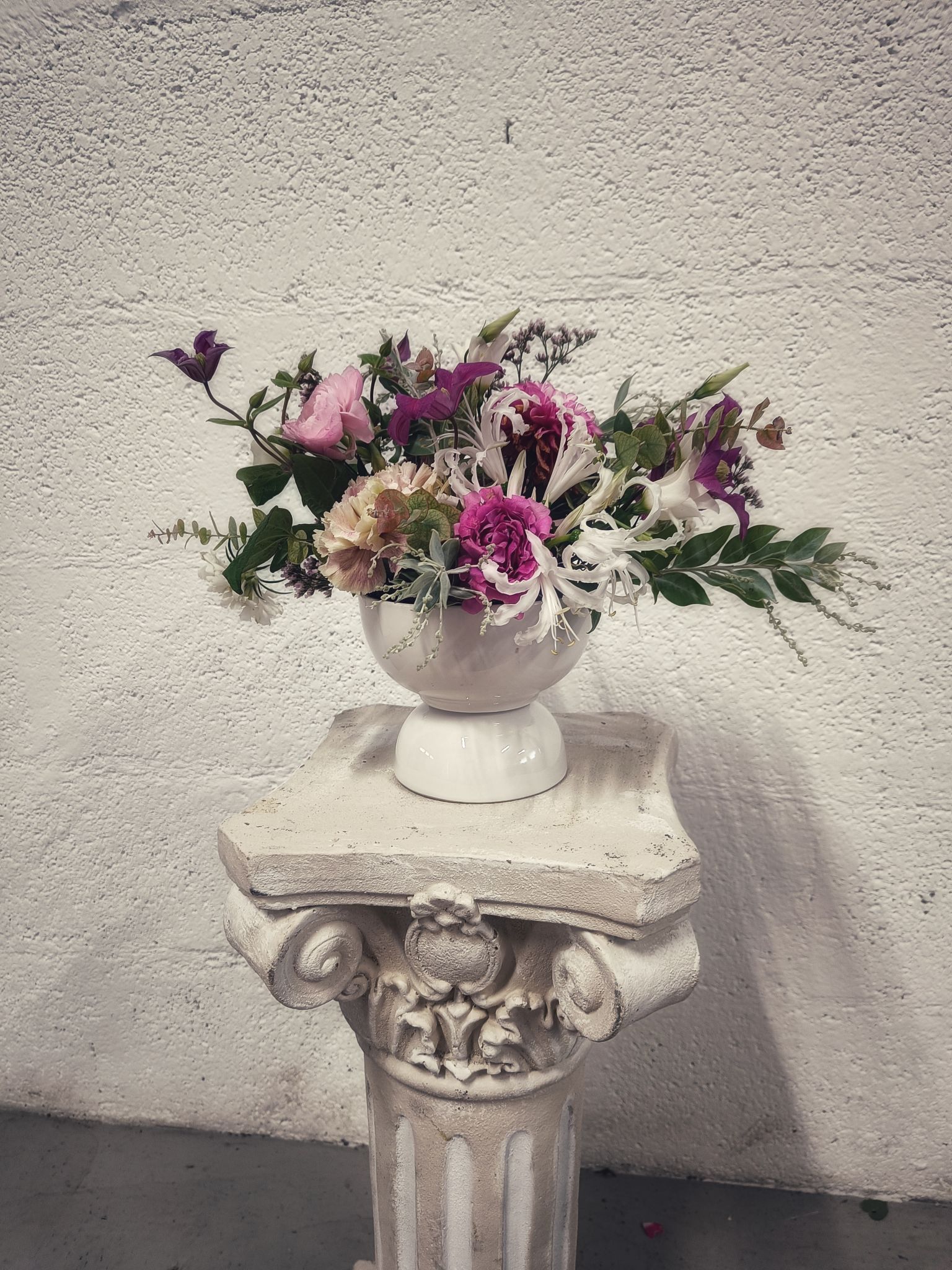 Centre table mariage rose