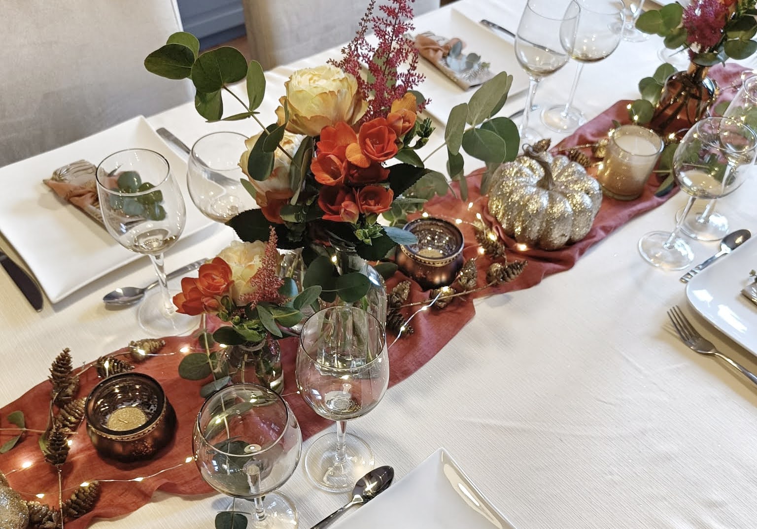 Decoration table automne