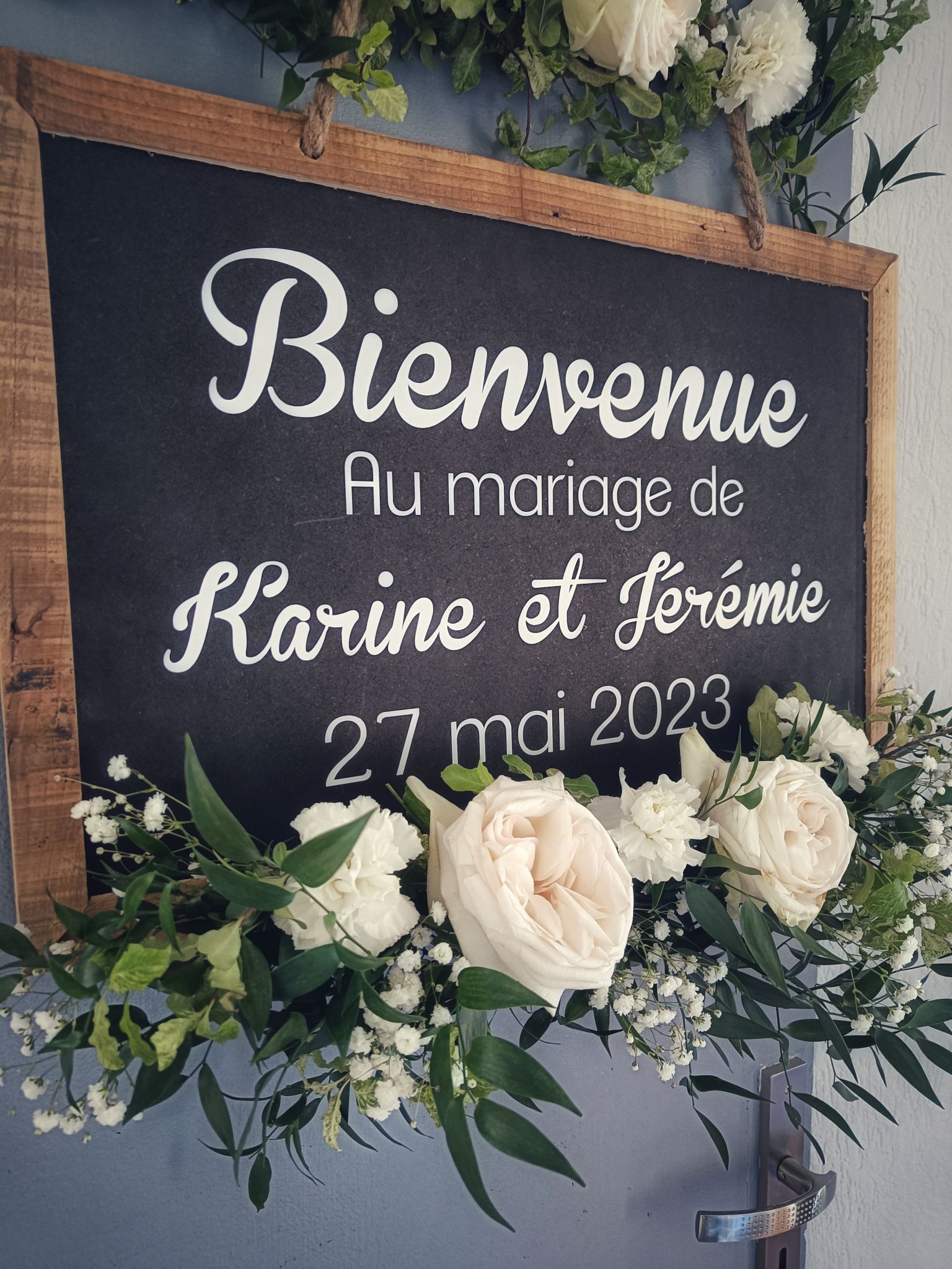 Mariage boheme panneau bienvenue