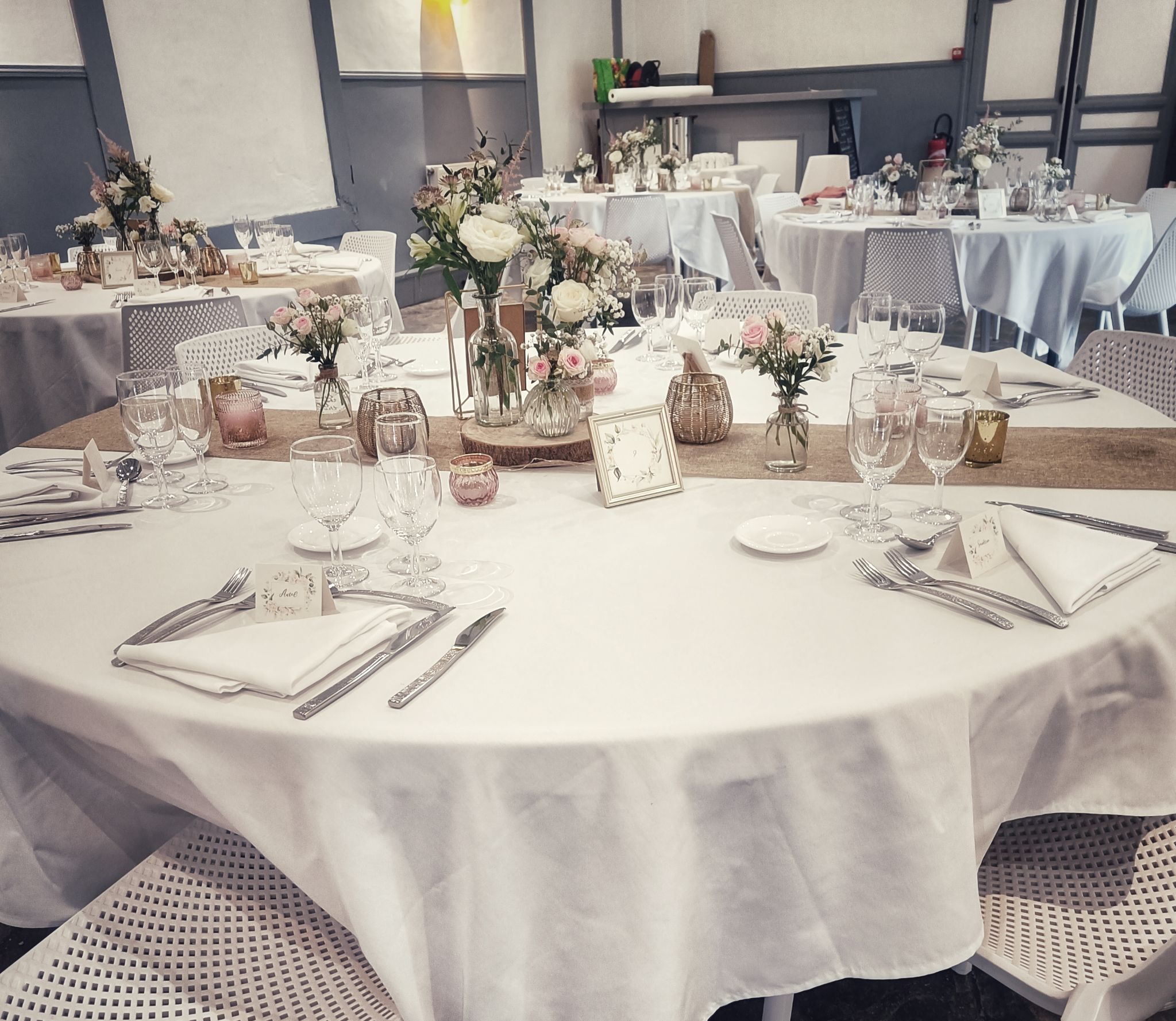 Mariage champetre decoration table2