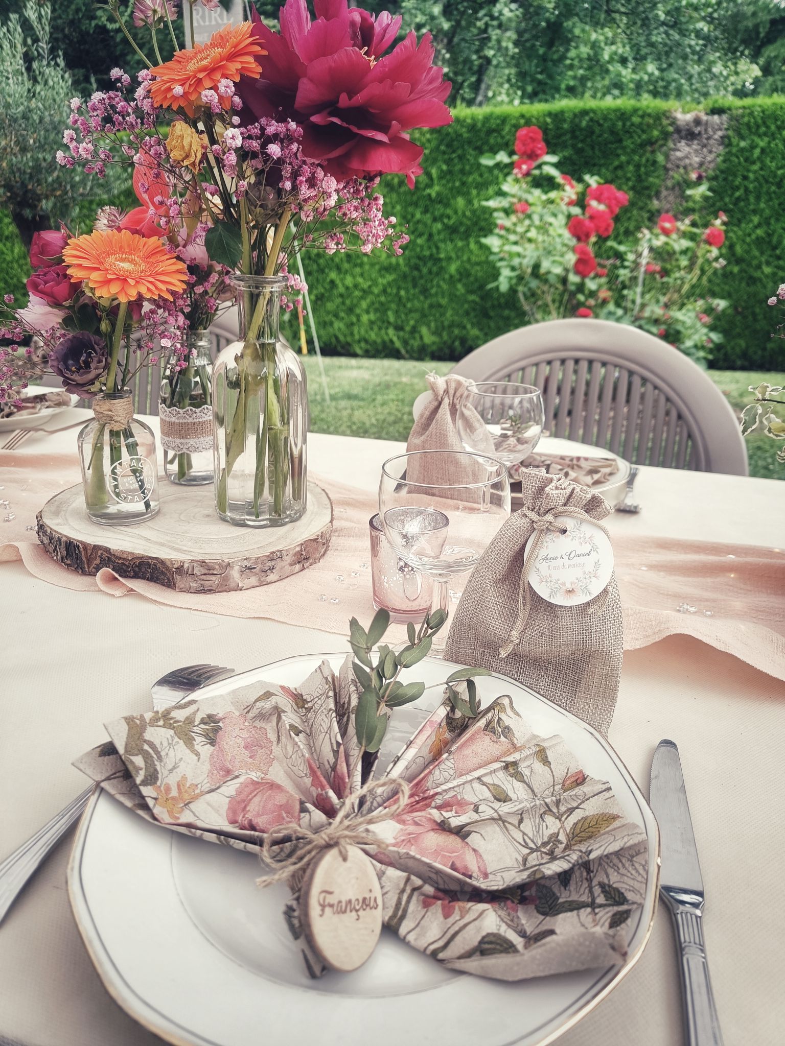 Mariage pivoine decoration champetre