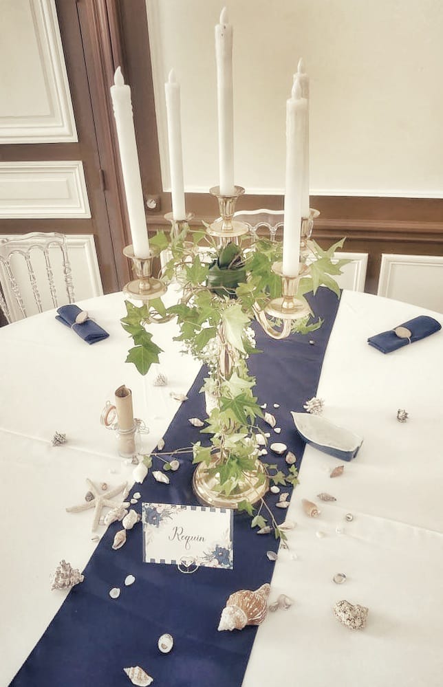 Decoration table mariage mer