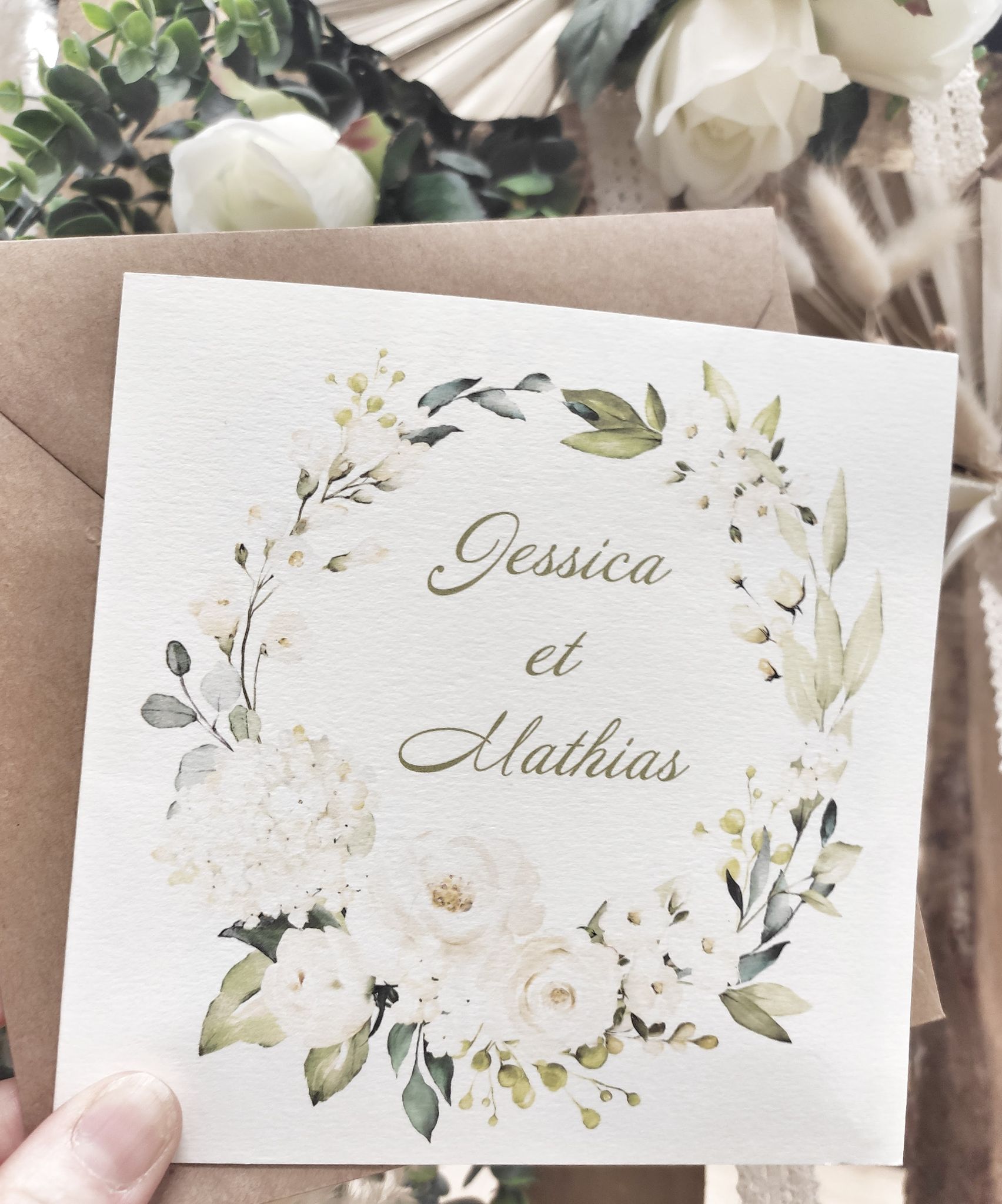 Faire part mariage champetre