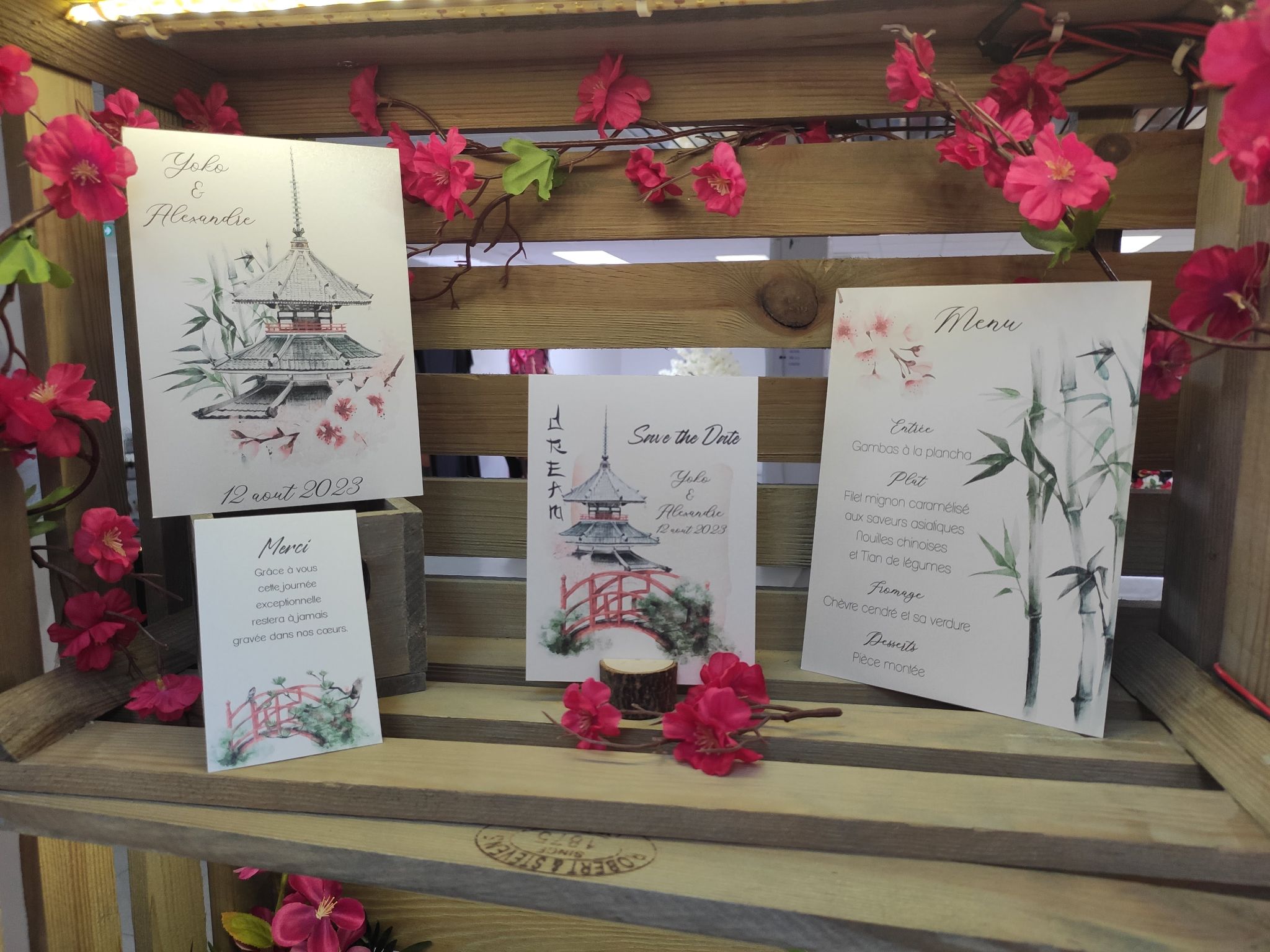 Faire part mariage japon