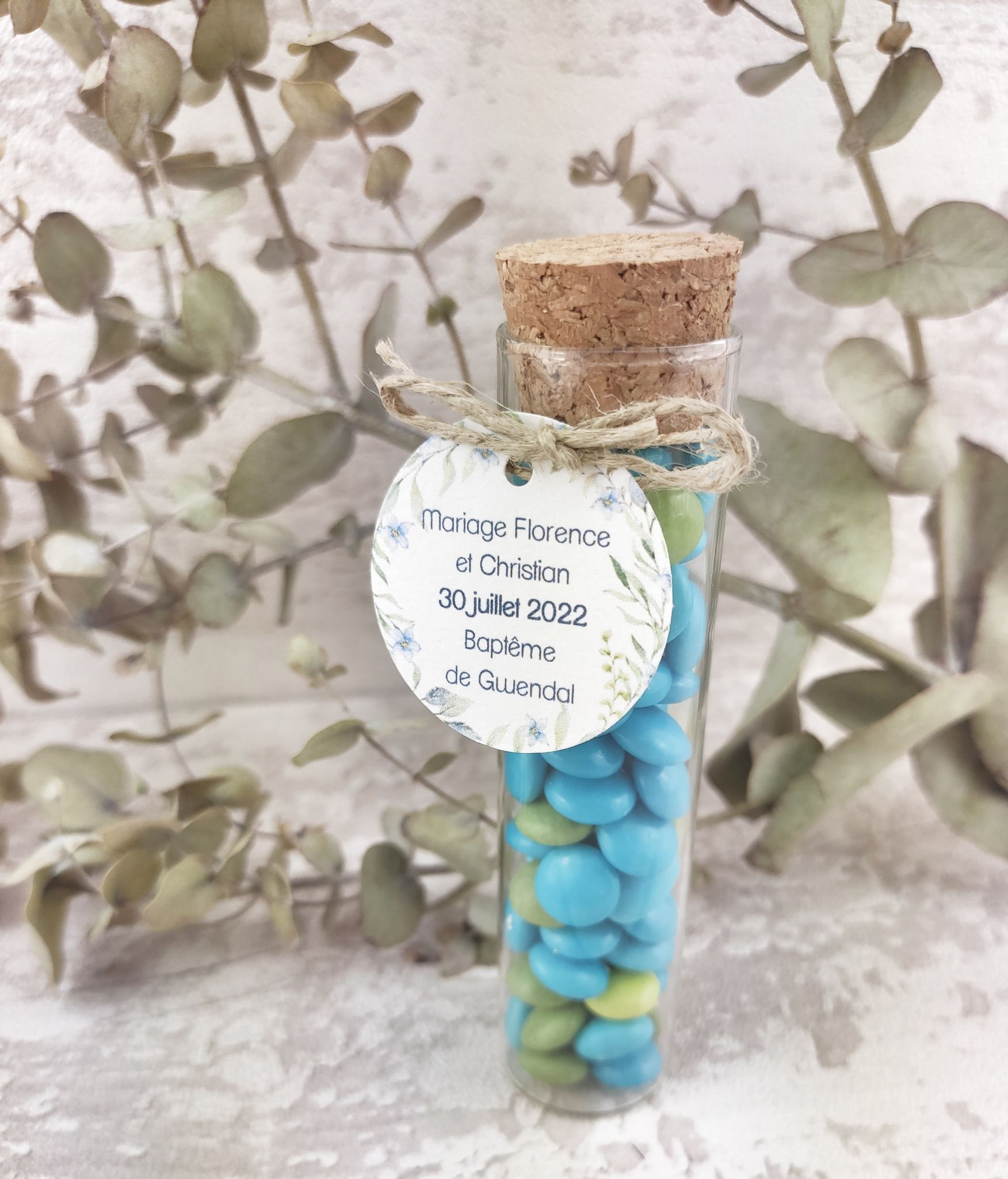 Fiole dragees mariage 2