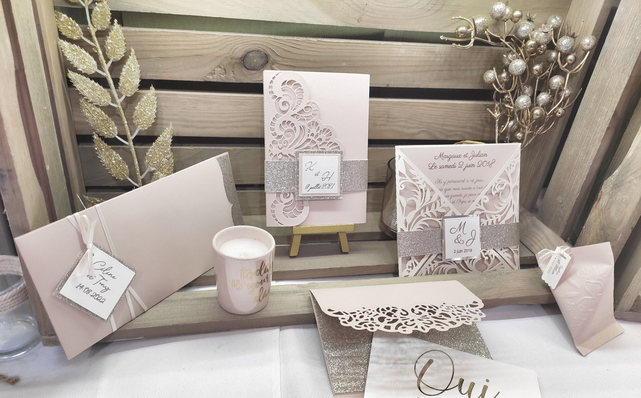 Papeterie mariage theme chic or