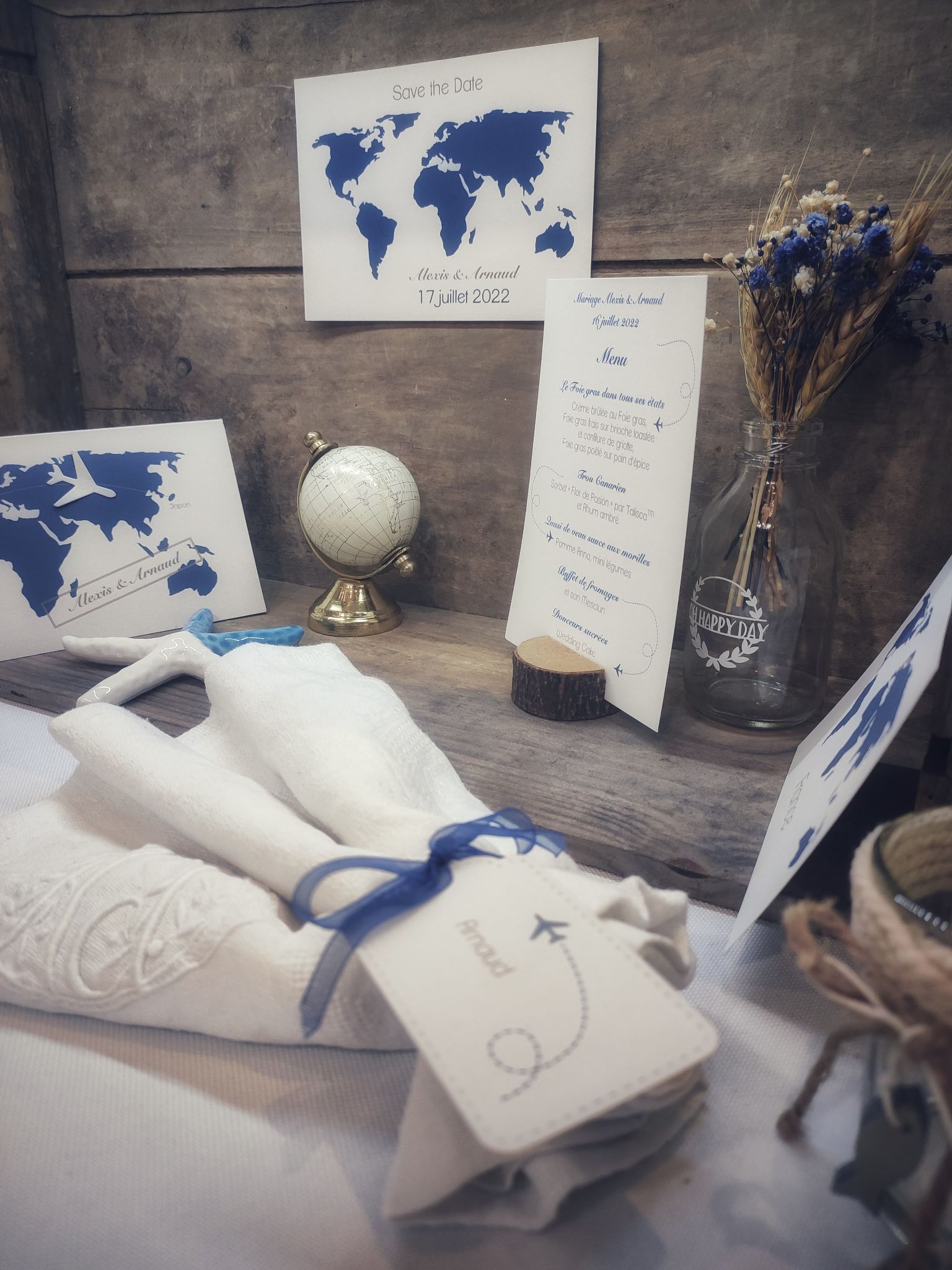 Papeterie mariage theme voyage