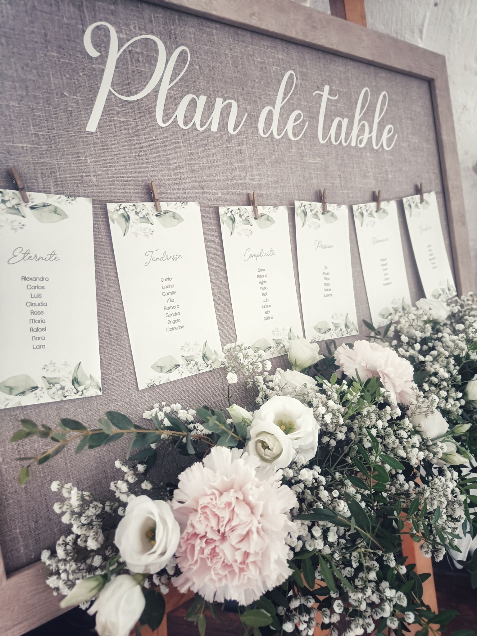 Plan table mariage lin