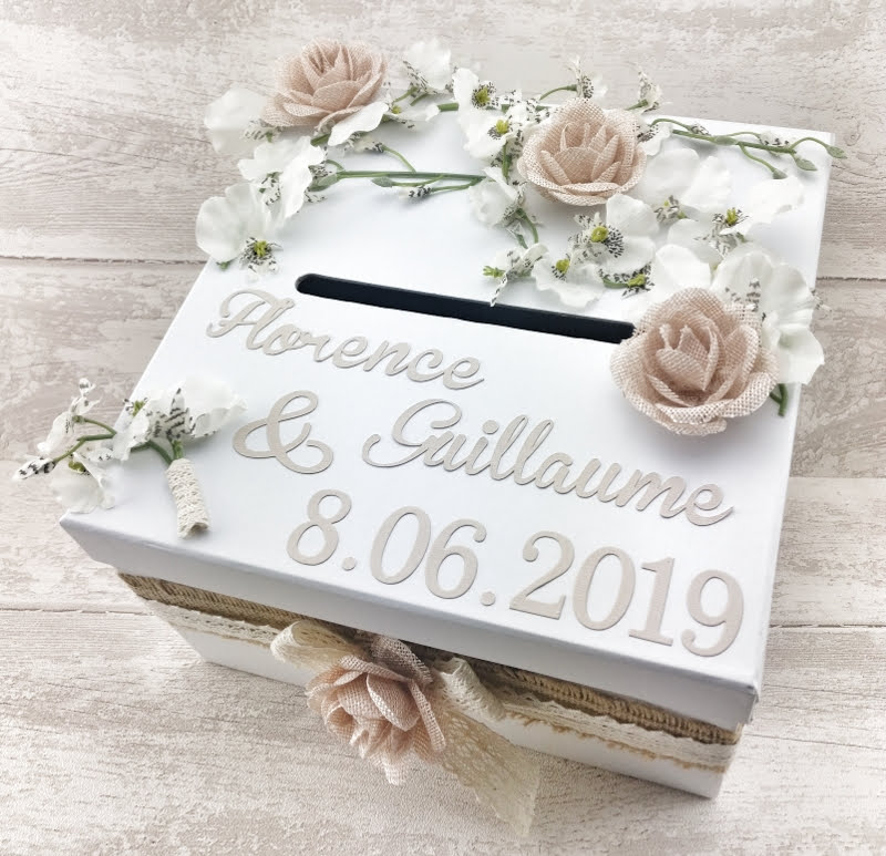 Urne mariage champetre